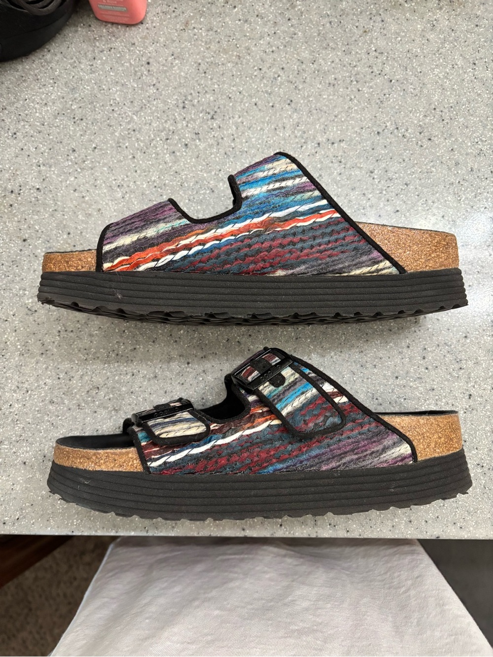 Birkenstock Papillio Multicolor Striped Arizona Sandals - Picture 3 of 5